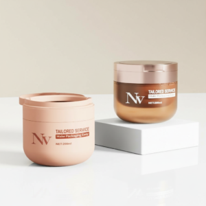 Customized 200ml PP Double Wall Cosmetic Jar with Flip Top Cap