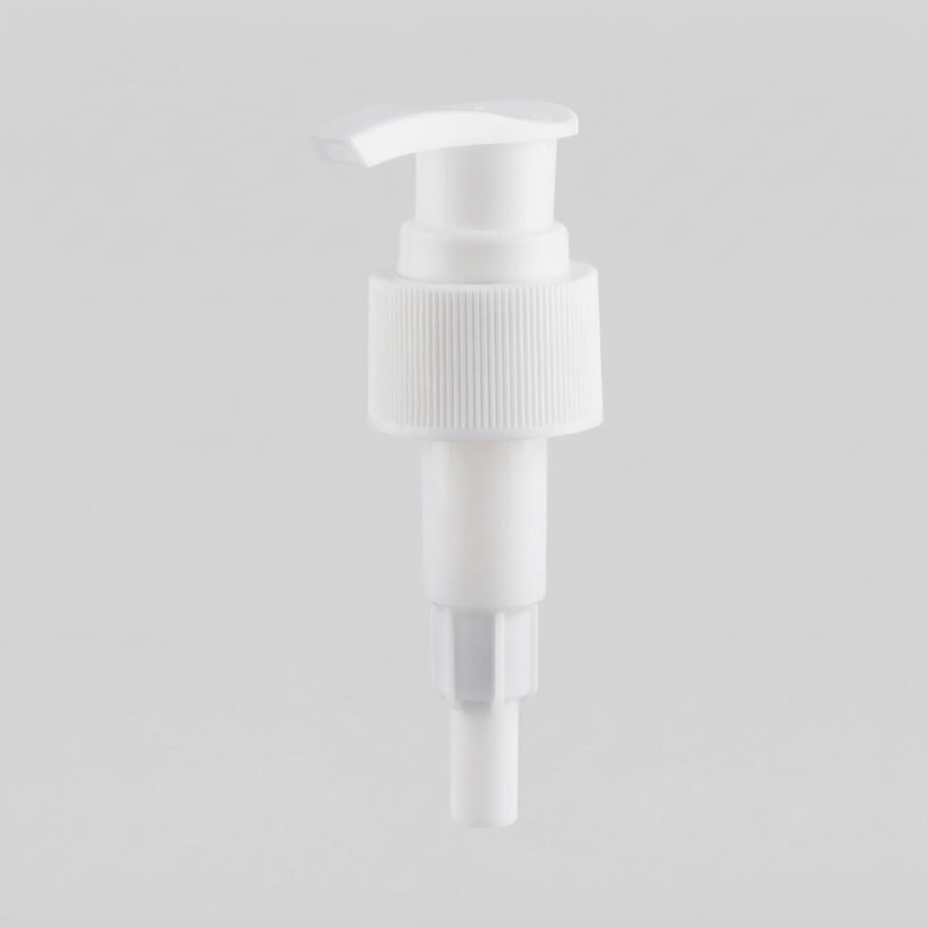 White plastic lotion pump 2.0cc dosage for soap bottle
