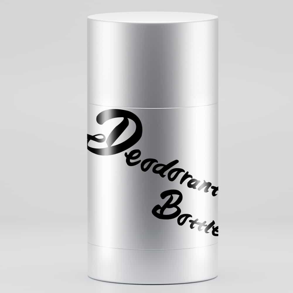 Premium anodized aluminum deodorant stick containers in multiple metallic colors including gold, blue, silver, and pink showing the twist-up mechanism.