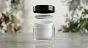 Premium glass and clear plastic jar containers for luxury cosmetic packaging sourcing