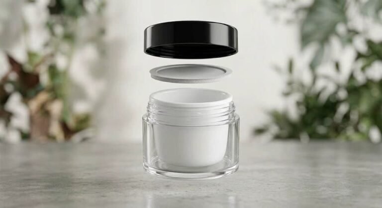 Premium glass and clear plastic jar containers for luxury cosmetic packaging sourcing