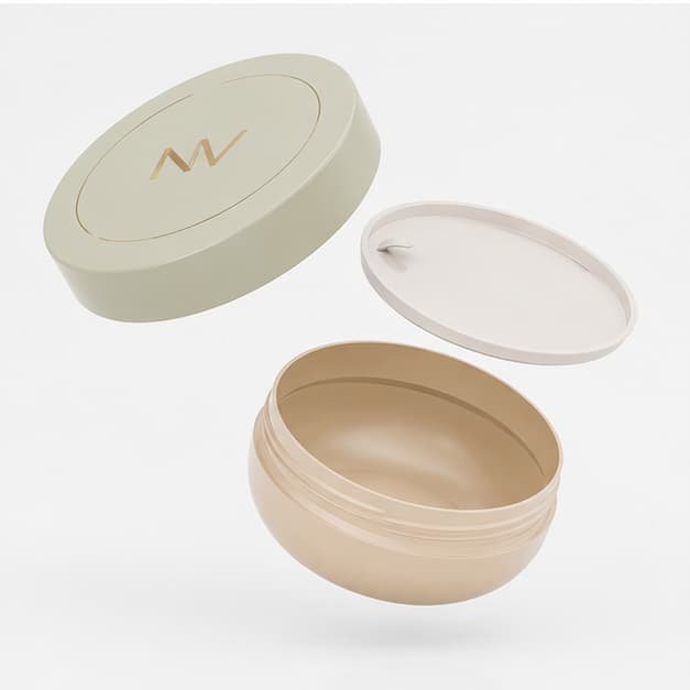 100ml PP cosmetic jar with custom color packaging for skincare cream