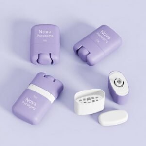 50g refillable deodorant stick container with Nova Packaging logo