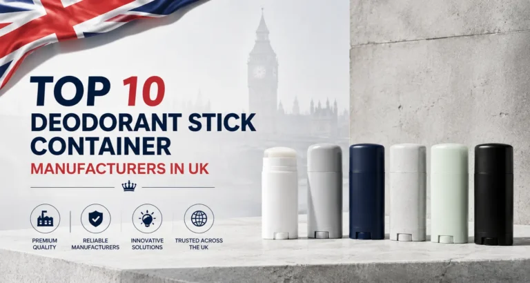 Eco-friendly deodorant stick container packaging compliant with UK plastic packaging tax regulations